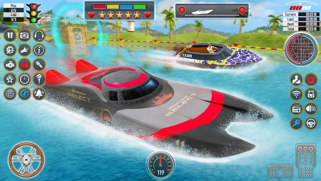 Speed Boat Racing: Boat games [MOD: безлимитные деньги и все лодки открыты] Screenshot 3