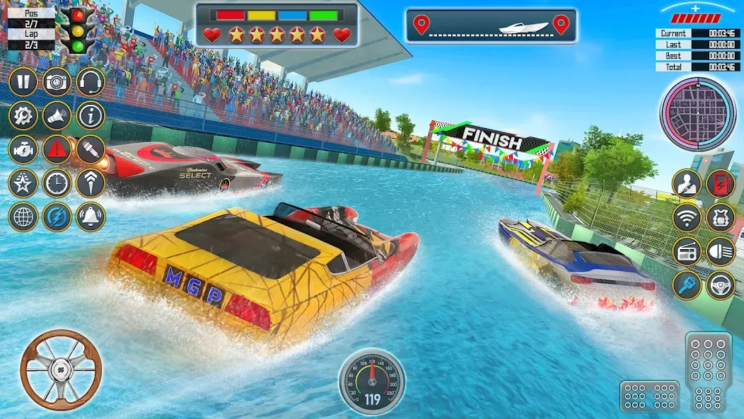 Speed Boat Racing: Boat games [MOD: безлимитные деньги и все лодки открыты] Screenshot 4