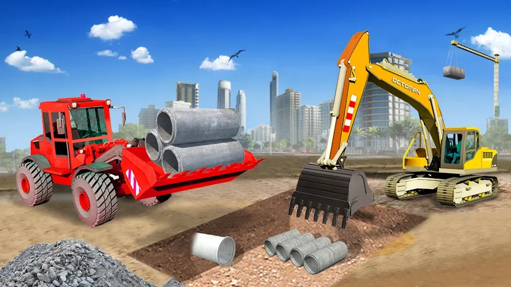 Heavy Construction Simulator [MOD: безлимитные деньги и вся техника] Screenshot 4
