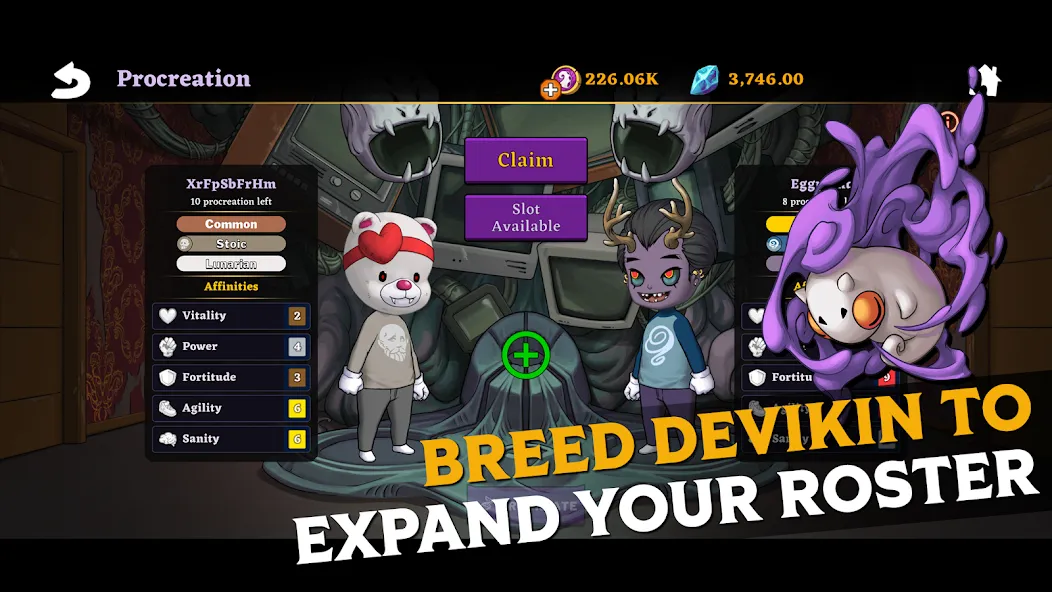 Devikins: Epic NFT/Crypto Game [MOD: безлимитные ресурсы и редкие герои] Screenshot 4