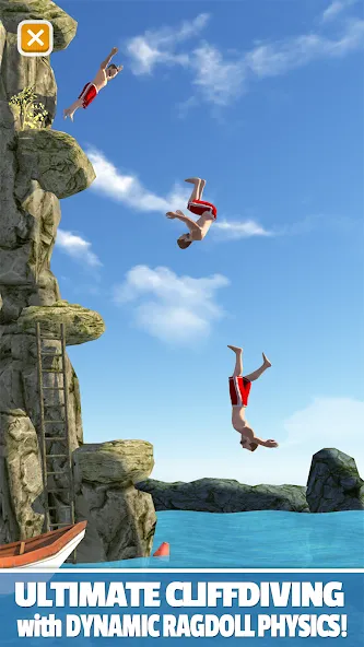 Flip Diving [MOD: безлимитные деньги и все персонажи] Screenshot 1