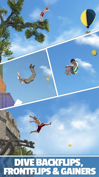Flip Diving [MOD: безлимитные деньги и все персонажи] Screenshot 2