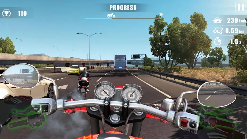 Moto Bike Race : Driving Car [MOD: безлимитные деньги и топливо] Screenshot 3