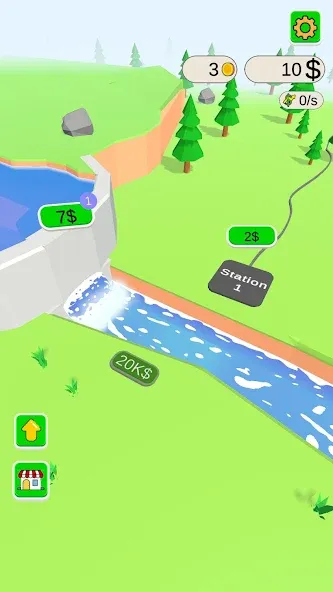 Water Power [MOD: безлимитная энергия и быстрый прогресс] Screenshot 1