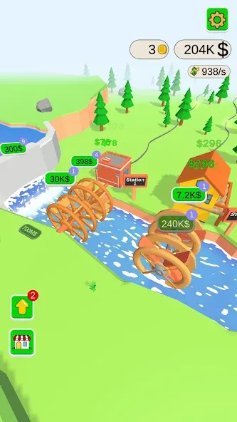 Water Power [MOD: безлимитная энергия и быстрый прогресс] Screenshot 3