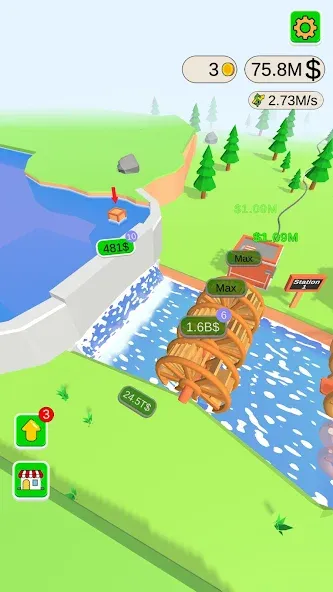 Water Power [MOD: безлимитная энергия и быстрый прогресс] Screenshot 5