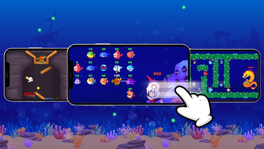 Eat Fish.IO : Fish Battle [MOD: без рекламы и много рыб] Screenshot 3