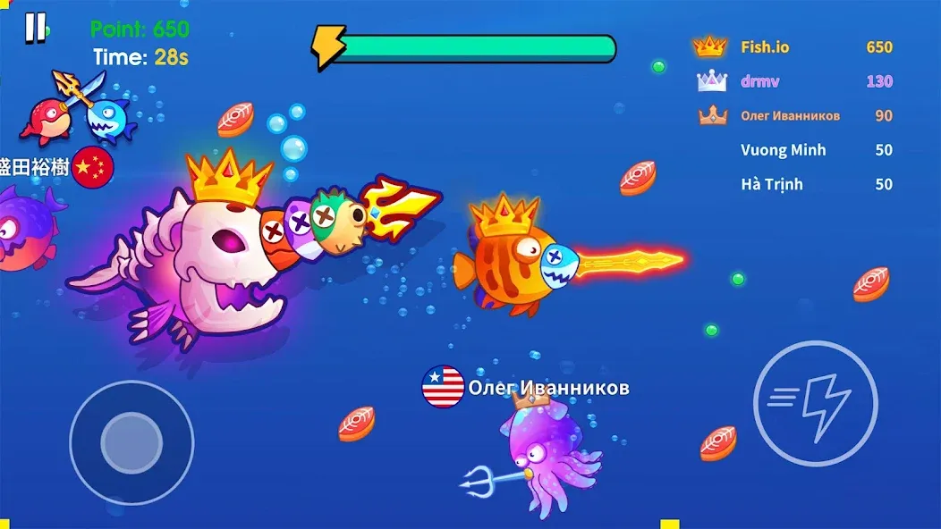Sword Shark.io - Hungry Shark [MOD: много денег и алмазов] Screenshot 2