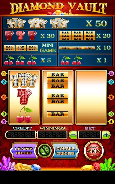 Diamond Vault Slots - Vegas [MOD: безлимитные монеты и бонусы] Screenshot 1