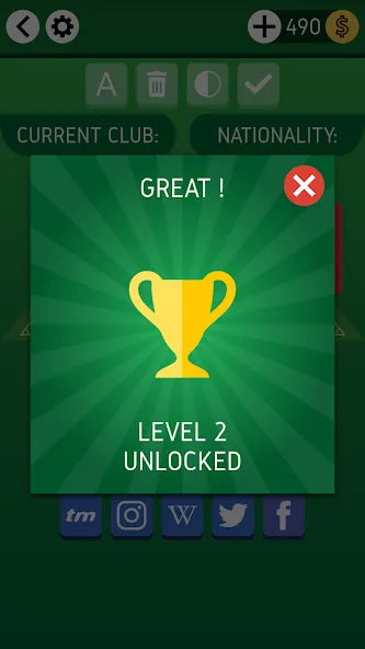 Names of Soccer Stars Quiz [MOD: открыты все уровни и подсказки] Screenshot 5
