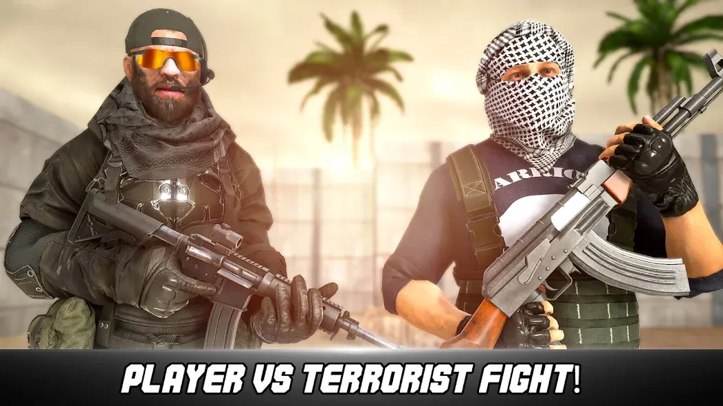 Army Commando Shooting Games [MOD: безлимитные патроны и усиленное оружие] Screenshot 1