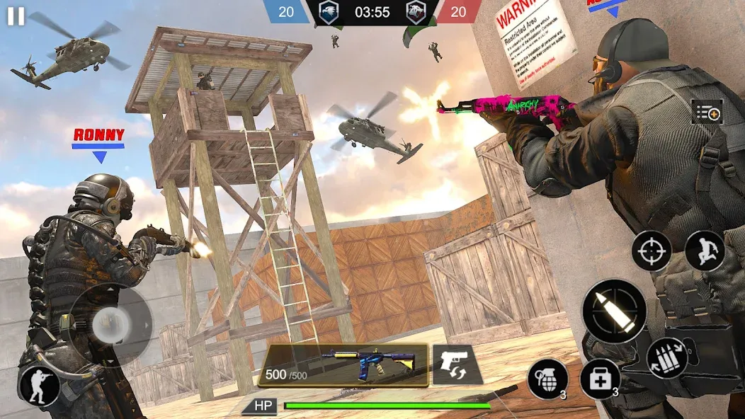 Army Commando Shooting Games [MOD: безлимитные патроны и усиленное оружие] Screenshot 4