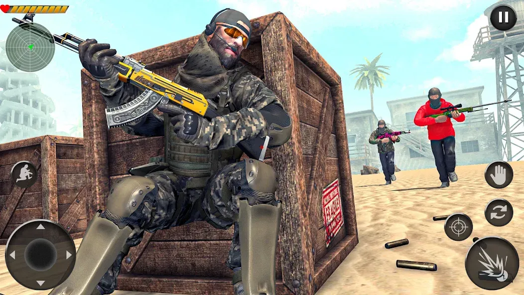 Army Commando Shooting Games [MOD: безлимитные патроны и усиленное оружие] Screenshot 5