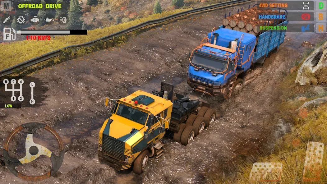 Offroad Mudrunner Games 3D [MOD: безлимитные деньги и топливо] Screenshot 1