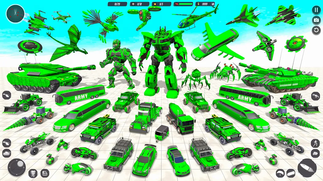 Tank Robot Game Army Games [MOD: мощные роботы и бесконечные боеприпасы] Screenshot 1