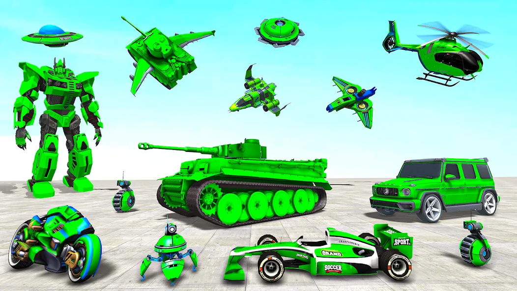 Tank Robot Game Army Games [MOD: мощные роботы и бесконечные боеприпасы] Screenshot 2