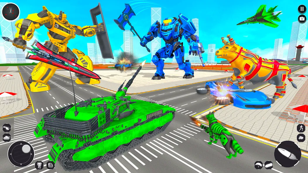 Tank Robot Game Army Games [MOD: мощные роботы и бесконечные боеприпасы] Screenshot 4