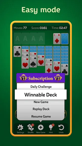 Solitaire Play - Card Klondike [MOD: без рекламы и безлимитные подсказки] Screenshot 4