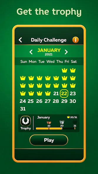 Solitaire Play - Card Klondike [MOD: без рекламы и безлимитные подсказки] Screenshot 5