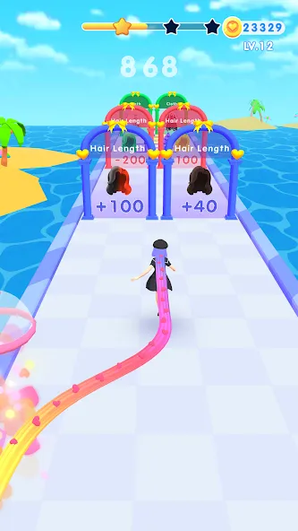 Dancing Hair [MOD: разблокированы все уровни и скины] Screenshot 2
