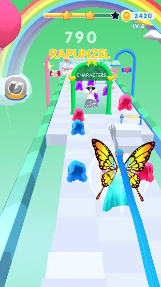 Dancing Hair [MOD: разблокированы все уровни и скины] Screenshot 3