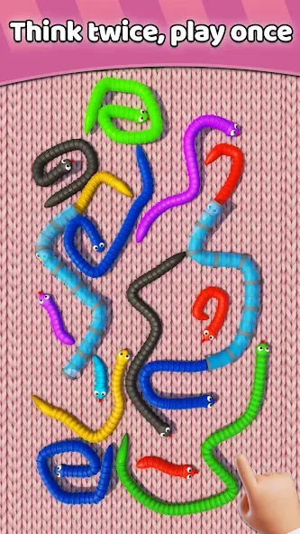 Tangled Snakes Puzzle Game [MOD: разблокированы все уровни и подсказки] Screenshot 2