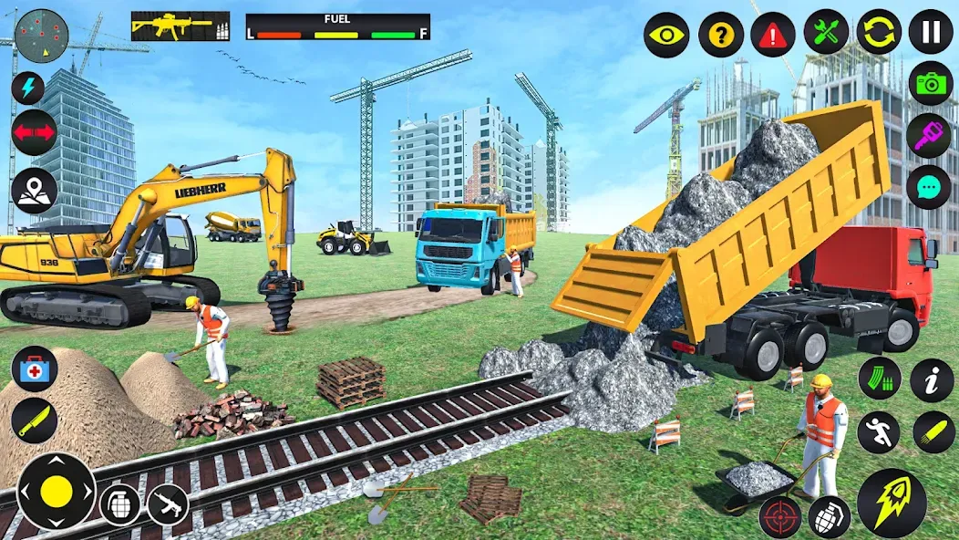 Excavator Simulator Crane Game [MOD: безлимитные деньги и топливо] Screenshot 1