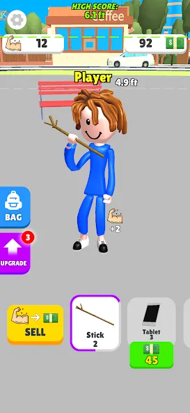 Lifting Hero [MOD: много силы и быстрый прогресс] Screenshot 1
