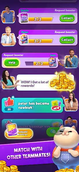 Match Club : PvP Match3 [MOD: безлимитные монеты и бустеры] Screenshot 2