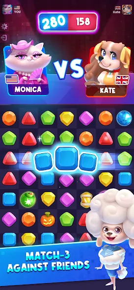 Match Club : PvP Match3 [MOD: безлимитные монеты и бустеры] Screenshot 4