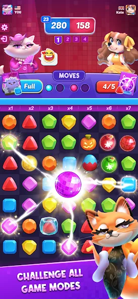 Match Club : PvP Match3 [MOD: безлимитные монеты и бустеры] Screenshot 5