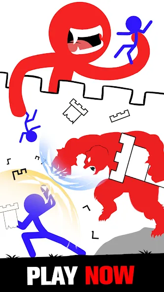 Stick Fight: Endless Battle [MOD: безлимитные монеты и оружие] Screenshot 1