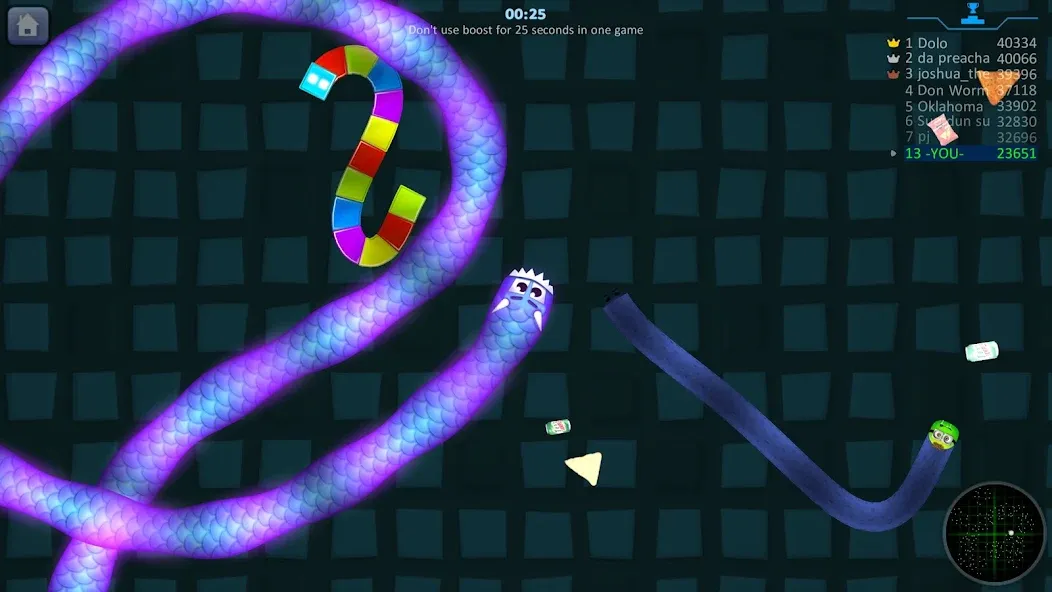 Snake Hunt: Worm io Games Zone [MOD: безлимитные деньги и усиленные бонусы] Screenshot 1