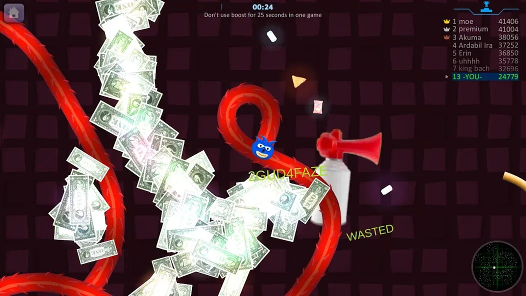 Snake Hunt: Worm io Games Zone [MOD: безлимитные деньги и усиленные бонусы] Screenshot 2