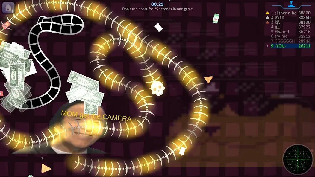 Snake Hunt: Worm io Games Zone [MOD: безлимитные деньги и усиленные бонусы] Screenshot 3