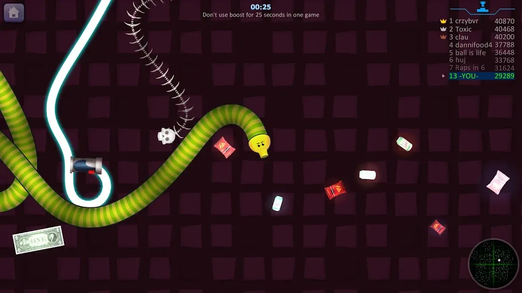 Snake Hunt: Worm io Games Zone [MOD: безлимитные деньги и усиленные бонусы] Screenshot 5