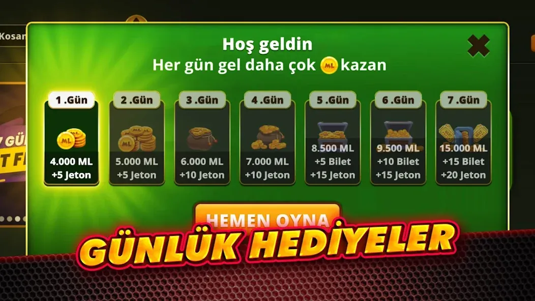 Çanak Okey - Mynet [MOD: безлимитные монеты и усиленные бонусы] Screenshot 5