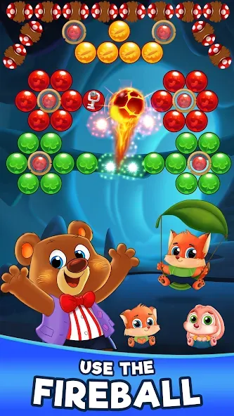 Bubble Friends Bubble Shooter [MOD: безлимитные монеты и жизни] Screenshot 3