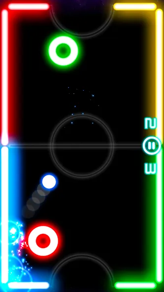 Glow Hockey [MOD: неограниченные шайбы и все столы открыты] Screenshot 1