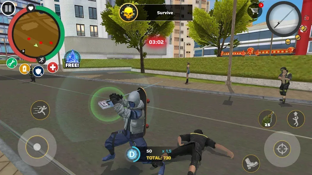 Rope Hero: Mafia City Wars [MOD: безлимитные деньги и оружие] Screenshot 1