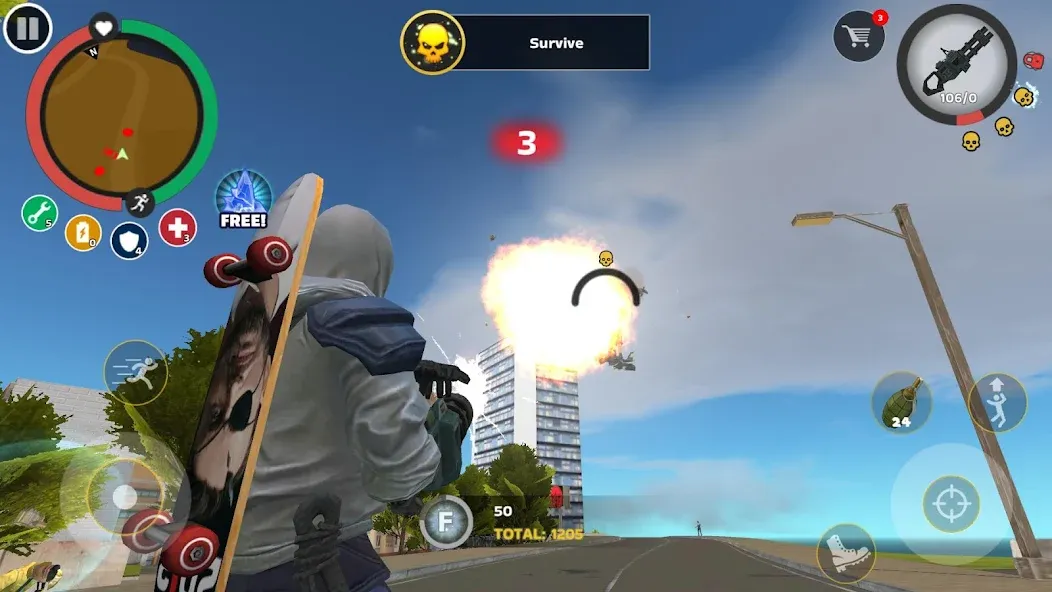 Rope Hero: Mafia City Wars [MOD: безлимитные деньги и оружие] Screenshot 2