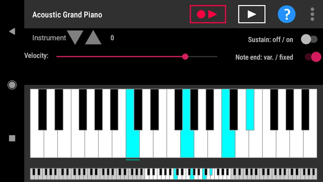 Simple piano with recorder [MOD: открыты все инструменты и ноты] Screenshot 1