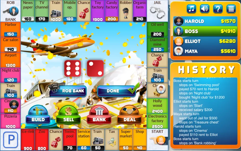 CrazyPoly - Business Dice Game [MOD: безлимитные деньги и все функции] Screenshot 1