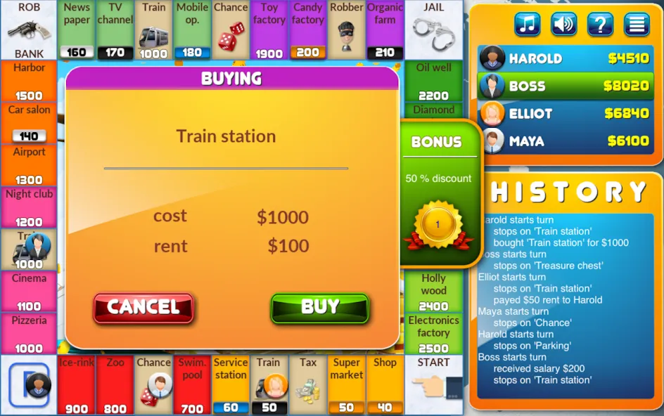 CrazyPoly - Business Dice Game [MOD: безлимитные деньги и все функции] Screenshot 2