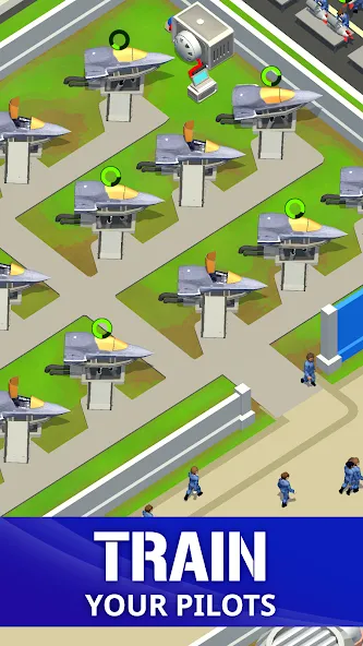 Idle Air Force Base [MOD: много денег и все улучшения] Screenshot 2