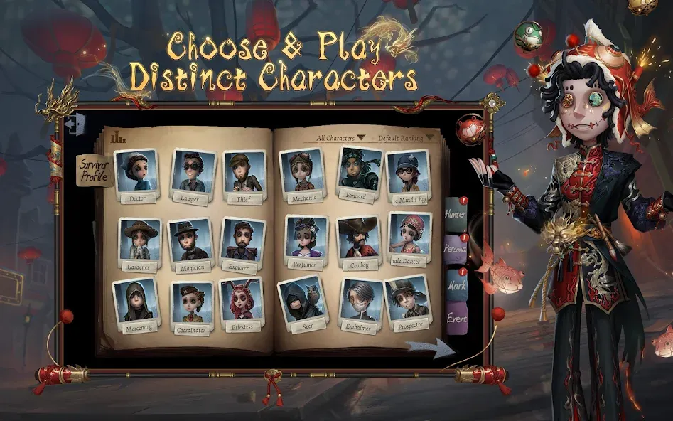 Identity V [MOD: безлимитные подсказки и открытые персонажи] Screenshot 3