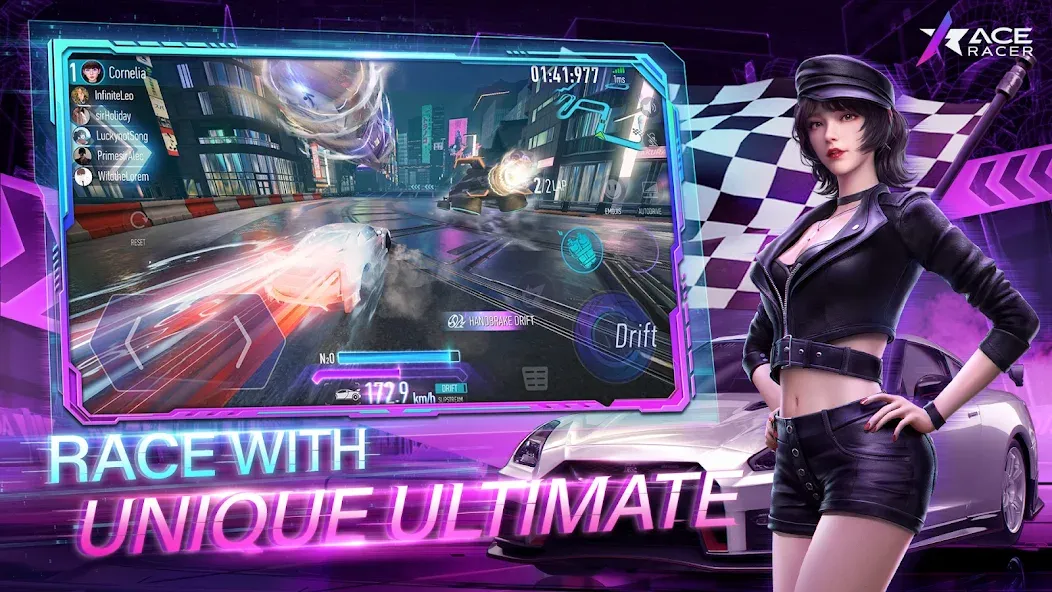Ace Racer [MOD: безлимитные деньги и топливо] Screenshot 1