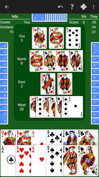 Pinochle - Expert AI [MOD: умный искусственный интеллект без ограничений] Screenshot 2