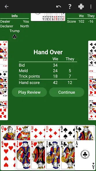 Pinochle - Expert AI [MOD: умный искусственный интеллект без ограничений] Screenshot 3