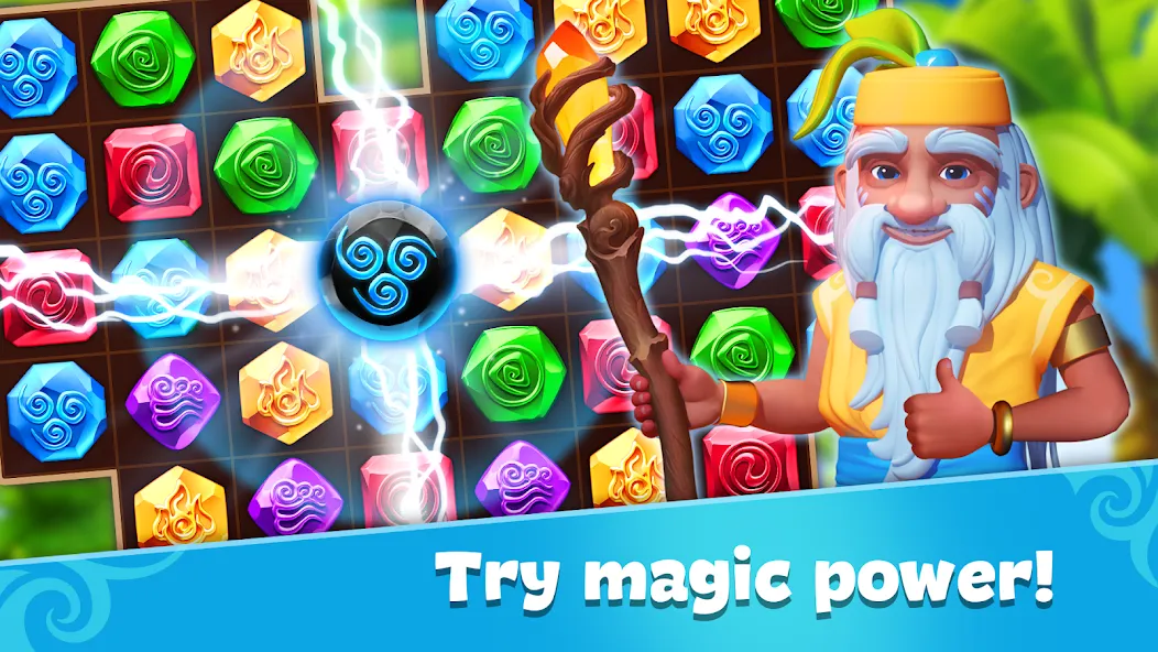 Gemmy Lands: Match 3 Games [MOD: безлимитные монеты и жизни] Screenshot 1